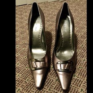 BCBGirls Pewter Metallic Heels